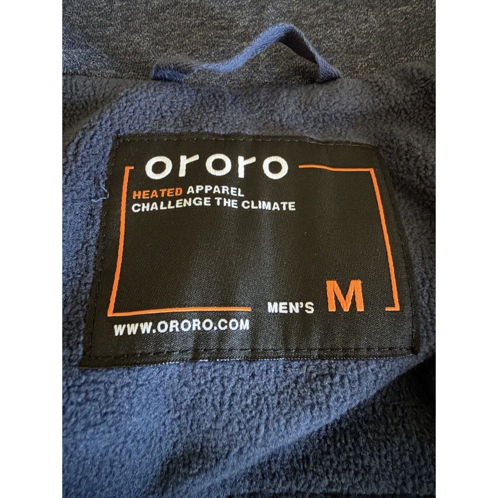Ororo Heated Fleece Vest Mens M Blue Full Zip Stand Up Collar Nwt No Battery — image 5 of 8